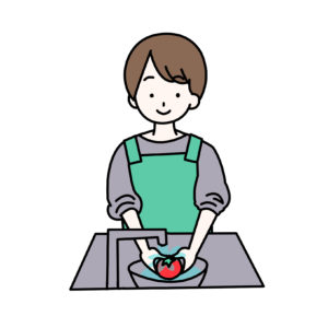 葉物野菜のお湯洗い方法